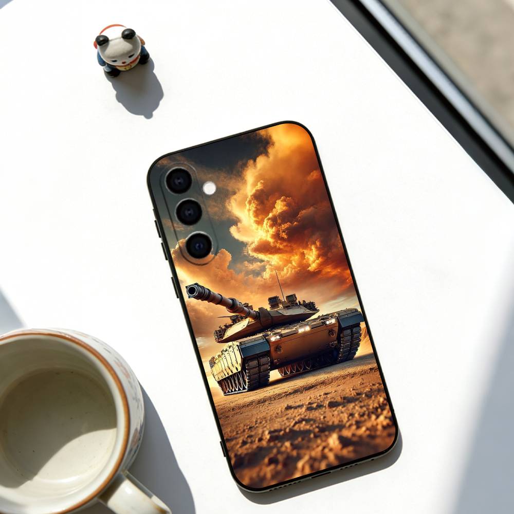 Чехол для телефона 'Тяжелый танк' для Samsung Galaxy A73, A72, A71, A70, A53, A52, A51, Другие Мягкий черный чехол