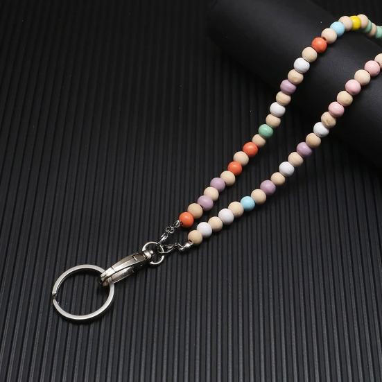 Красочные деревянные бусины учитель шнурок держатель удостоверения личности выдвижной значок катушка ключи очки
