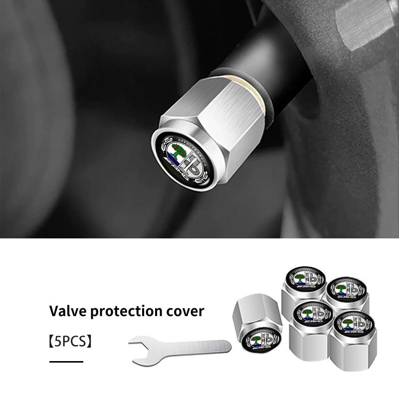 For Volkswagen b45PCS Car Tire Valve Caps Theftproof Aluminum Wheel Tyre Stem For Mercedes Benz AMG W204 W205 W203 W211 W201 W210 W108 W124 W126