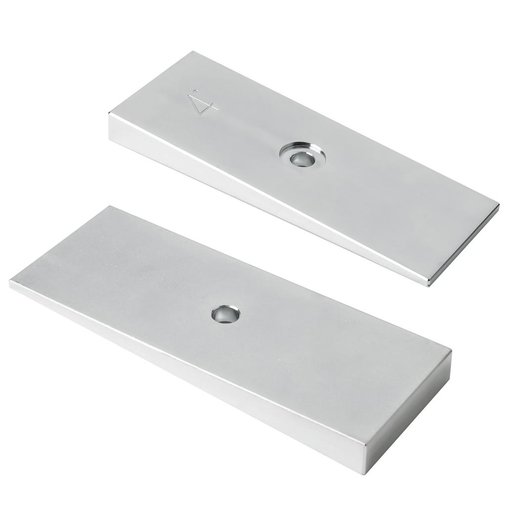 2" Wide 4°Degree Steel Leaf Spring Degree Shims Black silver- Set of 2