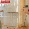 1PC Nuan Series Romantic and Exquisite French Hollow Transparent Tulle Beige Jacquard Sheer Curtain for Living Room Bedroom Balcony Window Home Decor