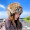 Утолщенная теплая плюшевая меховая вязаная шерстяная шапка детская осенне-зимняя холодная шапка из кроличьей шерсти универсальная корейская версия защиты ушей