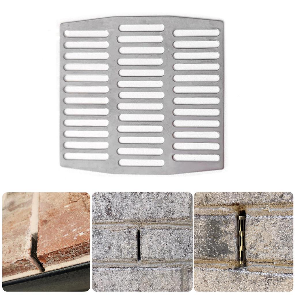 40pcs Steel Weep Hole Covers Adjustable Ventilation Grates Set Weep Hole Vent Covers Simple Installation for Brick Walls