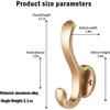 Pack Of 5 Wall Hook Coat Key Hat Towel Handbag Clothes Heavy Duty For Wall Bathroom Doorgold - DD