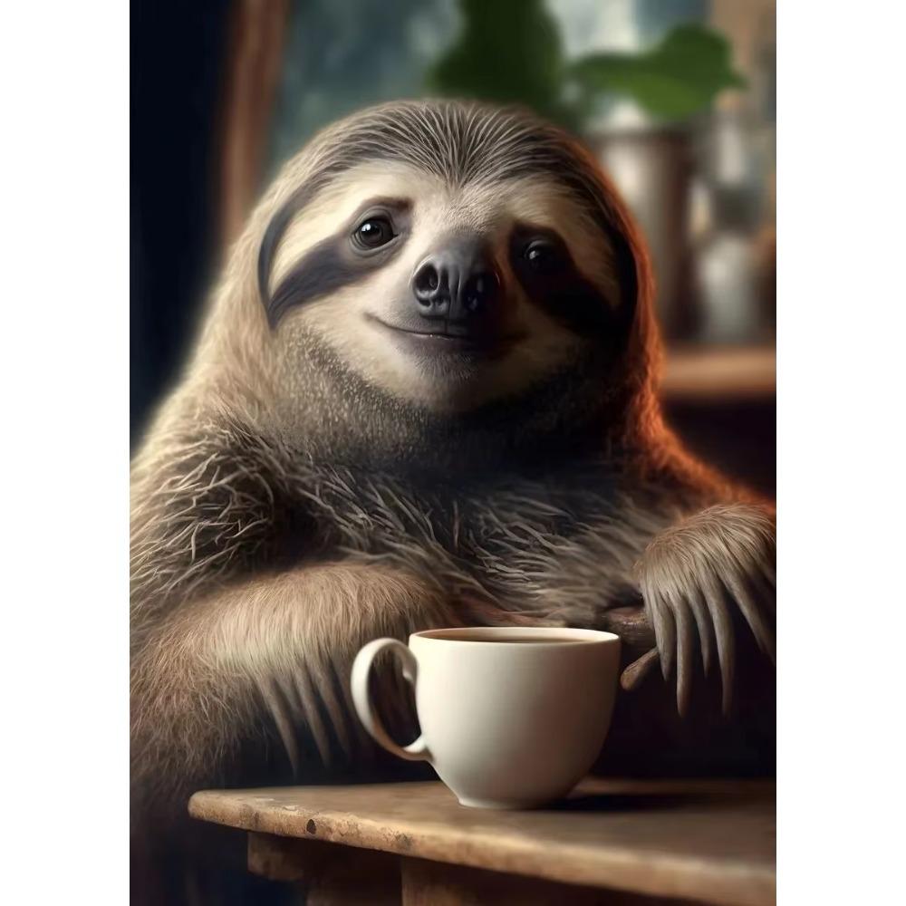 Funny Animal with Glasses Poster Print Canvas Giraffe Panda Monkey Wall Art Picture Living Room Home Decoration