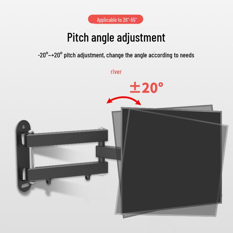 Универсальная вращающаяся и выдвижная настенная полка для телевизора и монитора