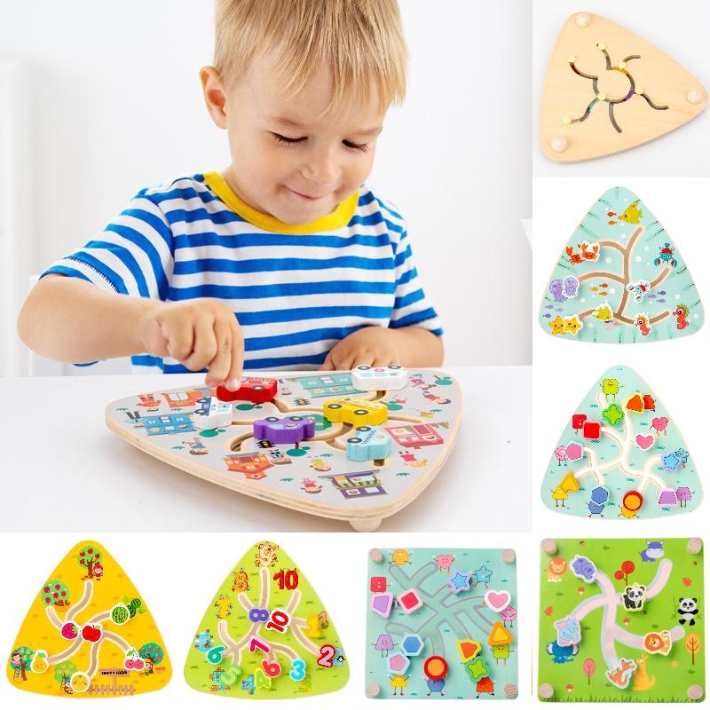 Interactive Wooden Maze Game For Kids Enhances Concentration And Cognitive Skills Ages 1-3