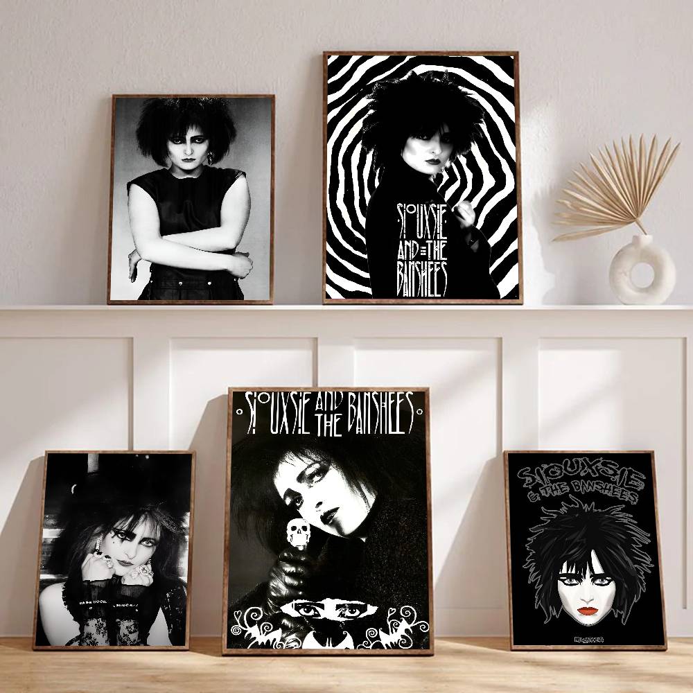 1 шт. Наклейка-постер S-Siouxsie And The B-Banshees, Водонепроницаемая Настенная Картина для Гостиной, Спальни, Домашнего Декора