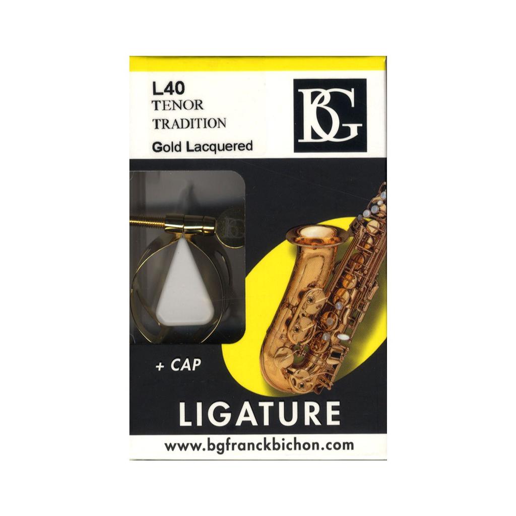 BG Лигатура Tradition PGP Позолоченная розовым золотом Обратная затяжка 1 винт для тенор-саксофона L40PGP