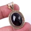 Натуральный черный оникс, двухцветный кулон из стерлингового серебра 925 пробы, размер 1,50 дюйма, H8l09
