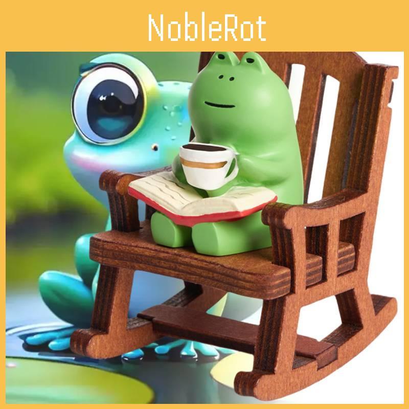 Whimsical Frog Rocking Chair Desktop Ornament Ideal For Office Decor Charming Healing Figure