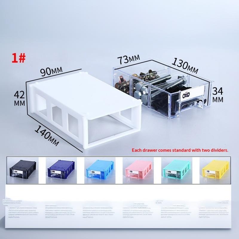 Modular PE Plastic Drawer Storage Box Labelable Hardware Small Parts Sundries Organizer for Garage Repair Worker Tool Classification