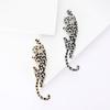 Alloy Rhinestone Enamel Leopard Brooch Exquisite High-End Men'S And Women'S Suit Coat Corsage Jewelry Pin