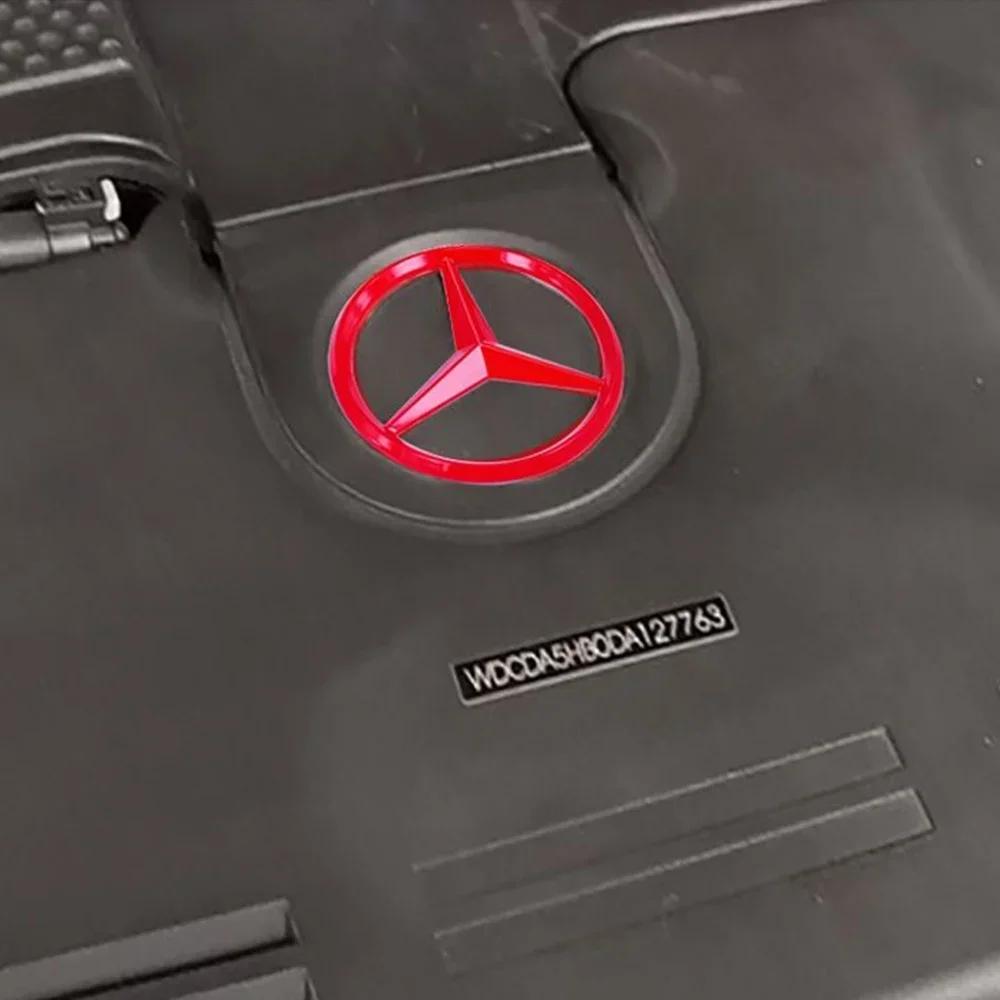 JCG1 Metal Car Logo Sticker Engine Cover Logo Decal  Mercedes Benz A C E-Class W246 W203 W204 W205 W211 W212 W213 C63 E300 W176