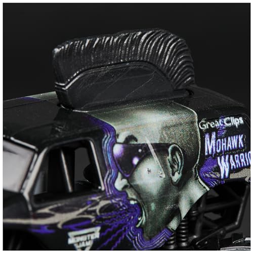 Monster Jam, Официальный Монстр-трак Mohawk Warrior, Литая машина, 1:Масштаб 64, Детская игрушка, для мальчиков от 3 лет и старше