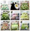 3D Small Daisy Pattern Bedding Single Double Bed Full Size Plant Chrysanthemum Pattern Pillowcase  Quilt Cover 2 or 3 Comfortable Home Decoration Gift