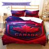 Canada Men's National Soccer Team Pattern Bedding,Quilt Set Quilt Cover Pillowcase Home Birthday Gift(1 * duvet cover + 2 * pillowcase, without core)