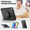 For iPad (2025)/10.9 (2022) Case PC+TPU Kickstand Tablet Cover with Pencil Holder,Shoulder Strap
