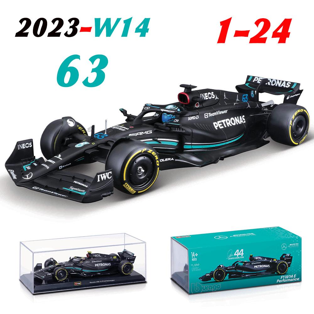 Ббураго 1:24 2022~2025 Mercedes W15 № 44 Хэмилтон № 63 Расселл Серия F1 различные стили Red Bull Ferrari McLaren Литой металлический модельный автомобиль