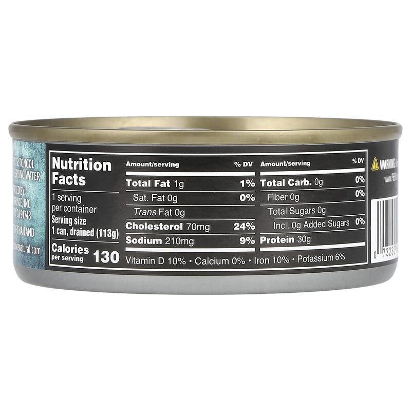 Tongol Tuna, Chunk Light, In Spring Water, No Salt Added, 5 oz (142 g)
