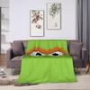 Oscar the Grouch Big Face Blanket S-Sesames Streets Warm Soft Plush Bedding Throws For Couch Chair Sofa Bed Bedspread Bed Cover