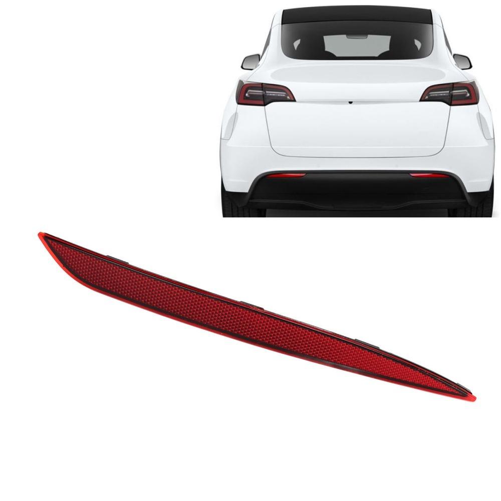 Red Rear Bumper Reflector ABS Bumper Reflector  For Tesla Model Y 2020-2023