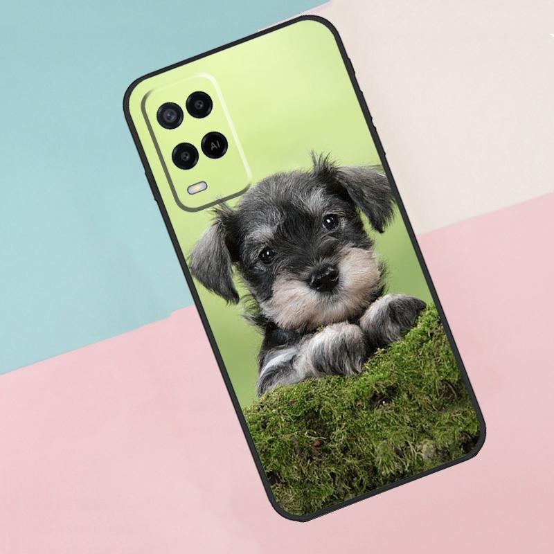 Schnauzer Puppy Dog For Oppo A40 A60 A80 A18 A38 A58 A78 A98 A79 A16 A76 A96 A15 A74 A94 A54 A77 A17 Phone Case