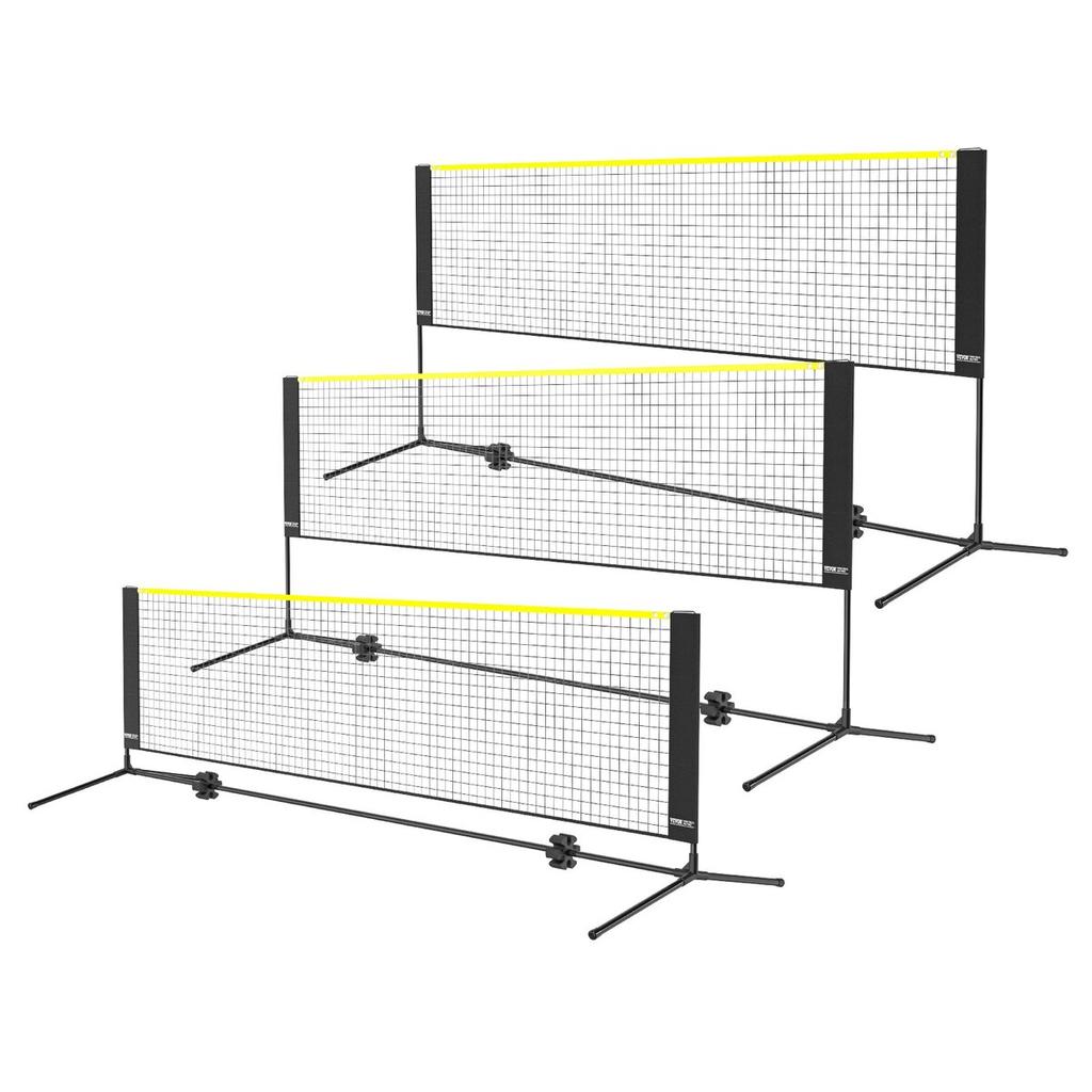Badminton Net, Height Adjustable Volleyball Net, 10ft Wide Foldable Pickleball Net, Portable Easy Setup Tennis Net Set with Poles, Stand and Carry