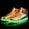 Размер 25-46 Парные женские и мужские светящиеся кроссовки Светящиеся USB-зарядные светодиодные туфли для мальчиков Обувь для девочек Светодиодная уличная обувь