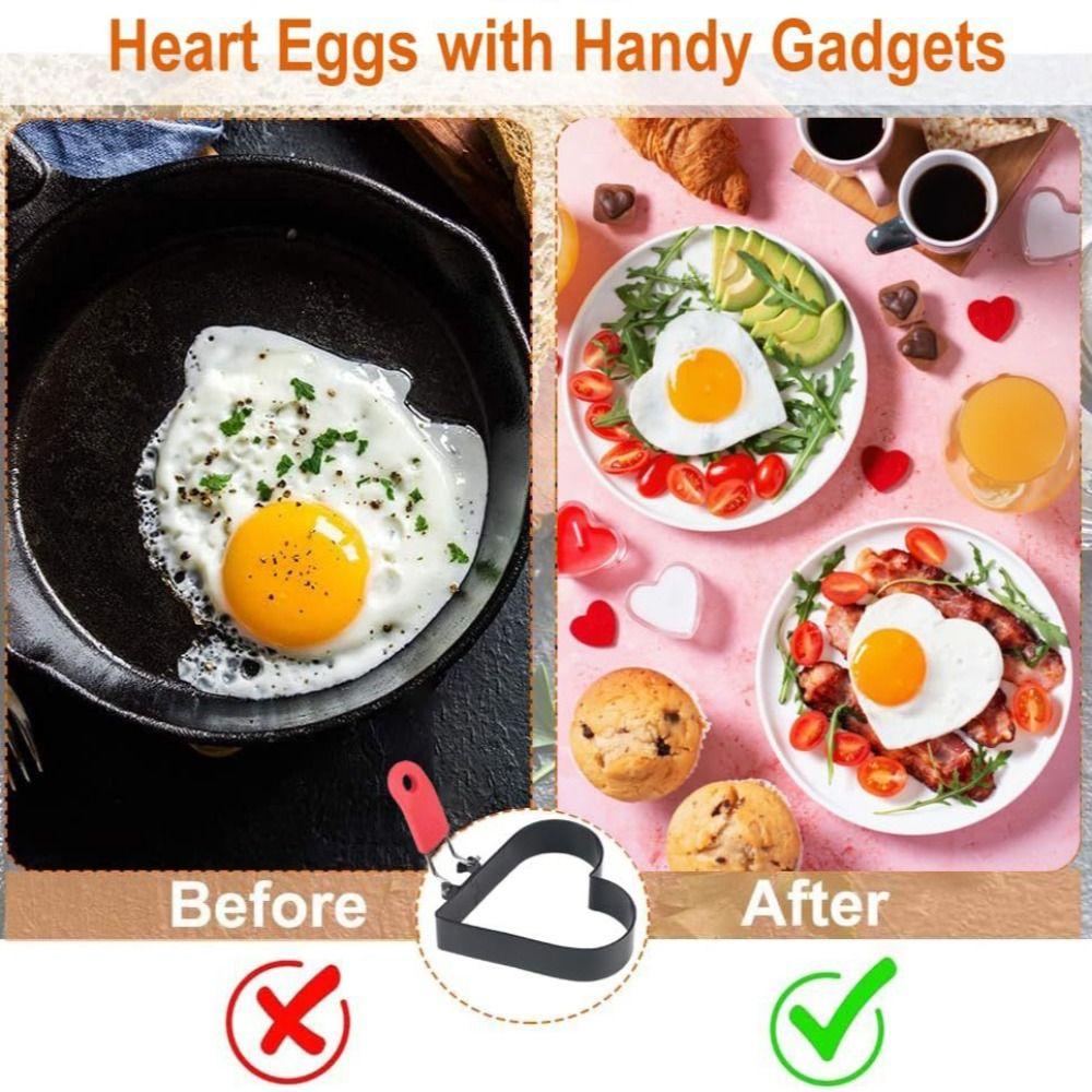 Форма для приготовления омлета в форме сердца, складная ручка, форма для жарки яиц, новая сковорода для омлета, приготовление завтрака