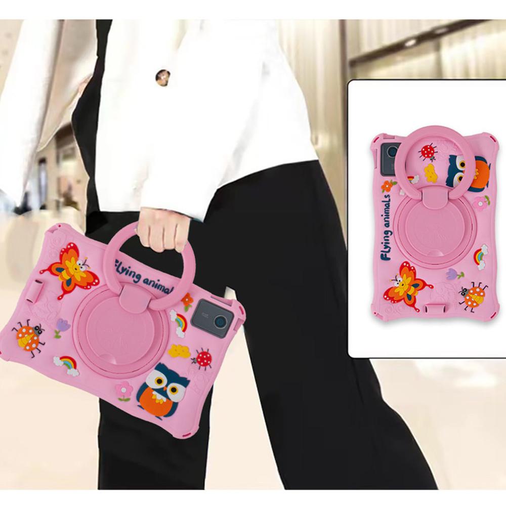 Мягкий силиконовый чехол-подставка для Lenovo Xiaoxin Pad 2025 11 дюймов, вращающаяся мультяшная обложка для планшета для Lenovo Tab M11 TB330FU TB331FC