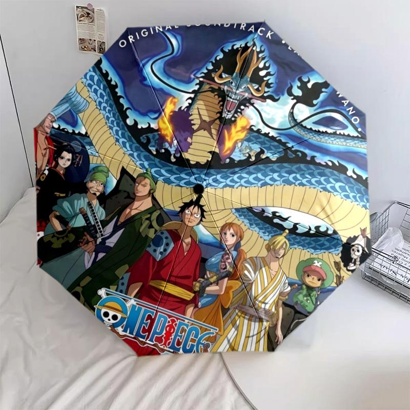 One Piece Cartoon Umbrella Portable Windproof Umbrella