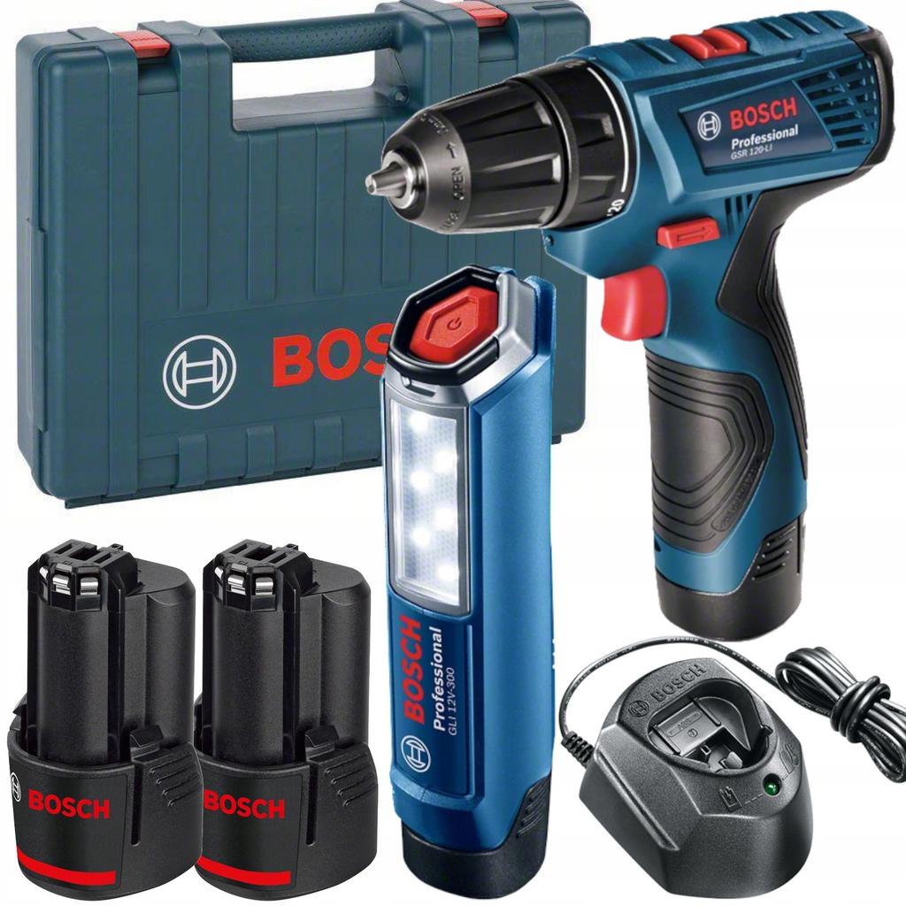 Cordless Drill/Driver Gsr 120-Li 2*2.0*Ah + Gli12V-300 - B 6019G8004
