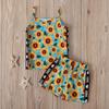 Летний жилет с цветами ромашки для маленьких девочек, топ и шорты, комплект из 2 предметов, одежда для детей от 0 до 24 месяцев