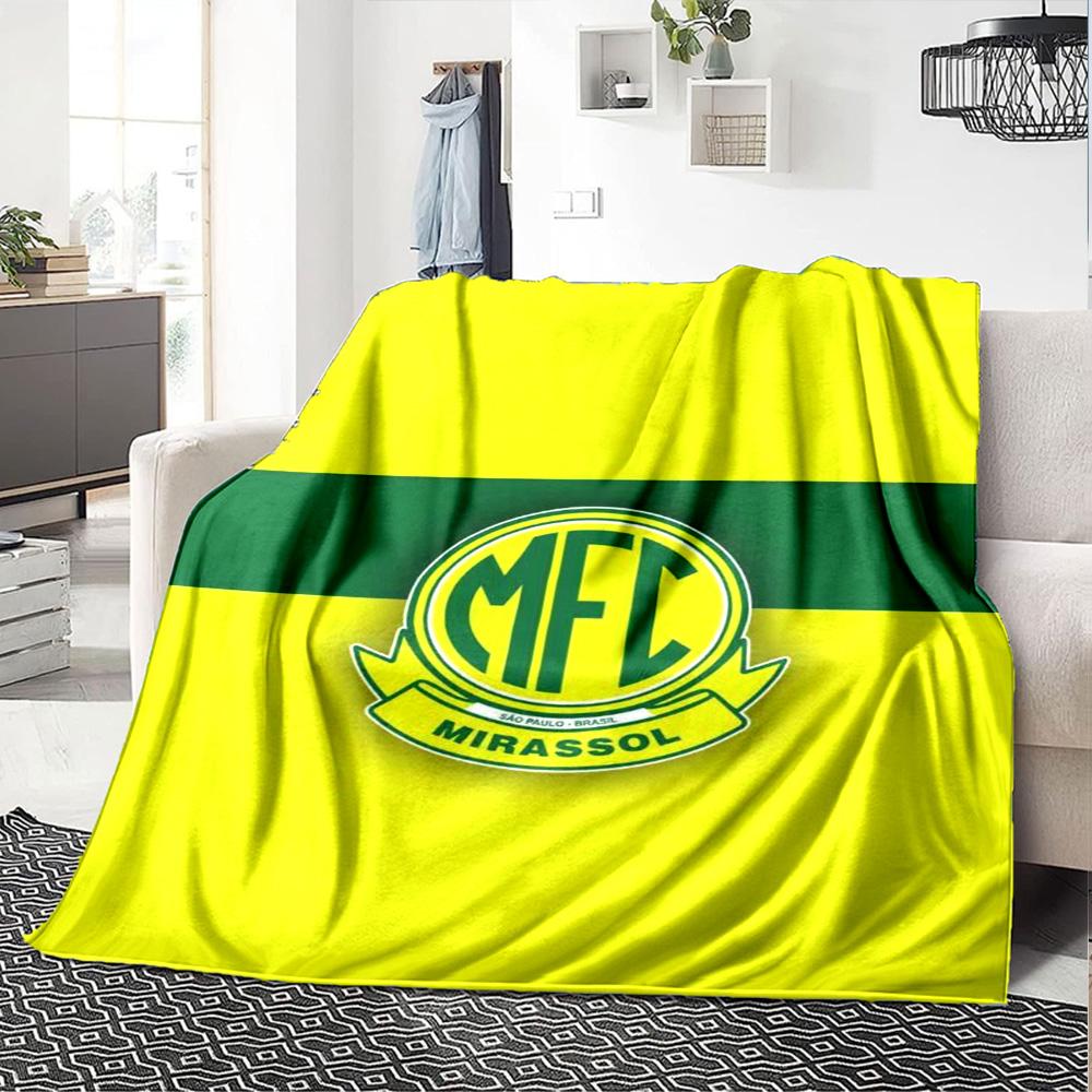Mirassol FC Print Flannel Blanket High Quality Warm Comfortable Cover for All Seasons Perfect for Gifts Home Decor