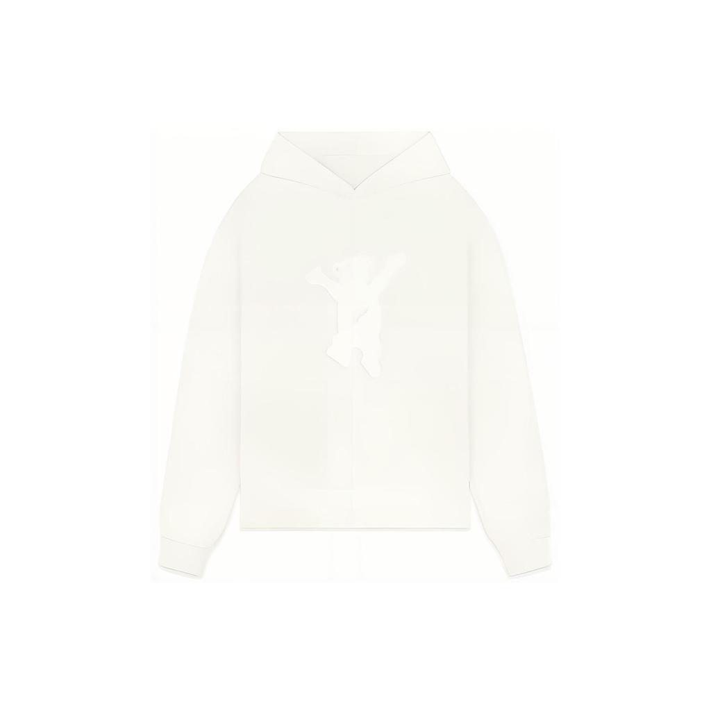 WE11DONE Свитшот унисекс с принтом медведя FW22, однотонный, цвет слоновой кости WD-TH3-22-727-U-IV