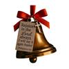 Bible Verses Scripture Christmas Bell Ornament Metal Golden Bell Christmas Tree Decoration Inspirational Bible Verse Bell Religious Ornament