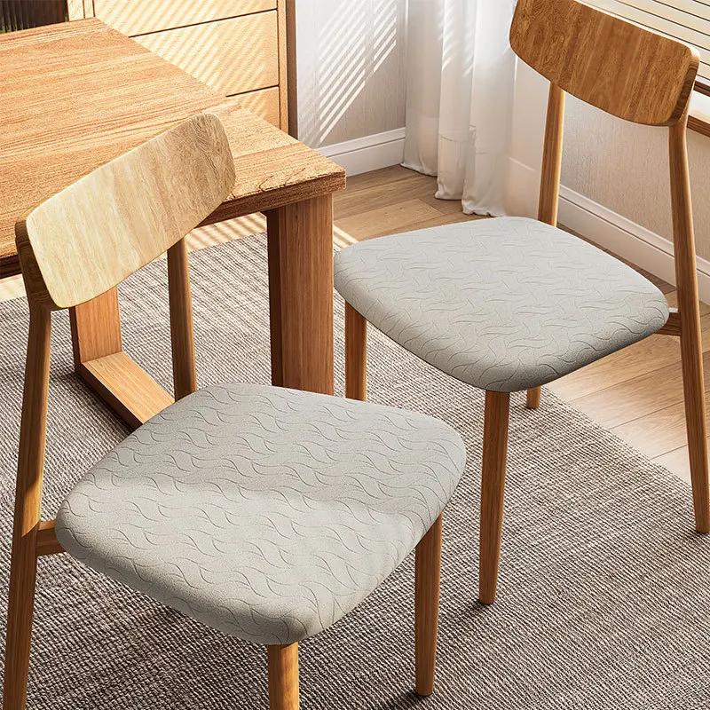 1PC Spandex Jacquard Chair Cushion Cover Dust-proof Dining Room Upholstered Cushion Cover Seat Protector Kitchens Home Decor