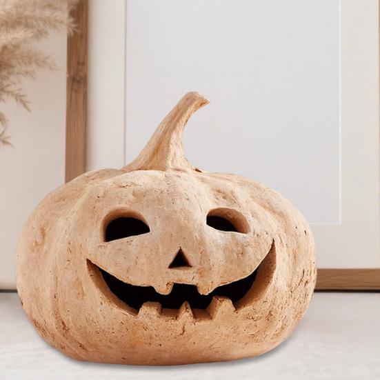 Halloween Ornament Pumpkin Shape Handmade Lantern Farmhouse Table Festival Porch Front Door Decoration
