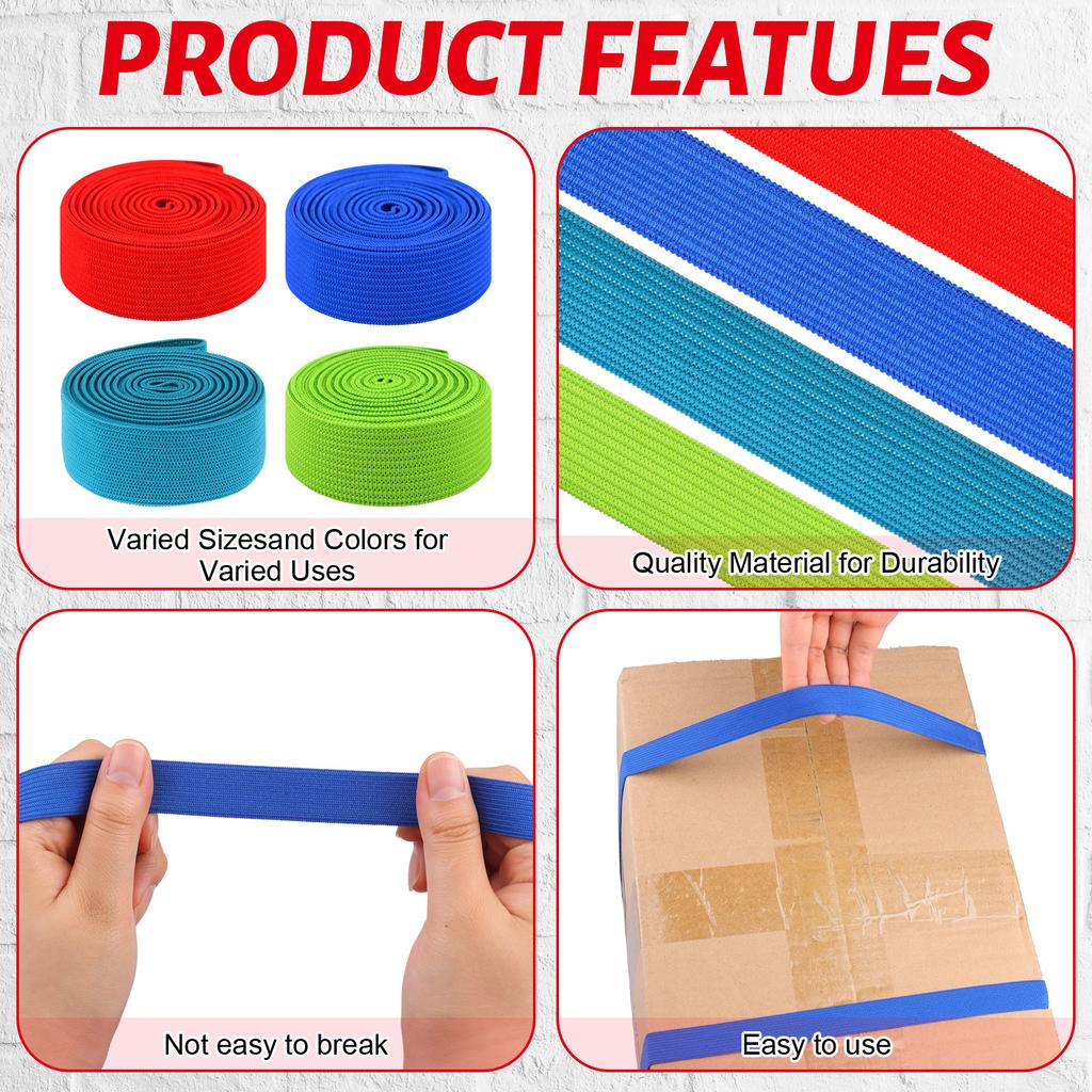 32 Pcs 4 Sizes Extra Large Moving Rubber Bands 84"/72"/59.8"/52" Packing Bands Large Elastic Bands Handy For Moving Furniture An
