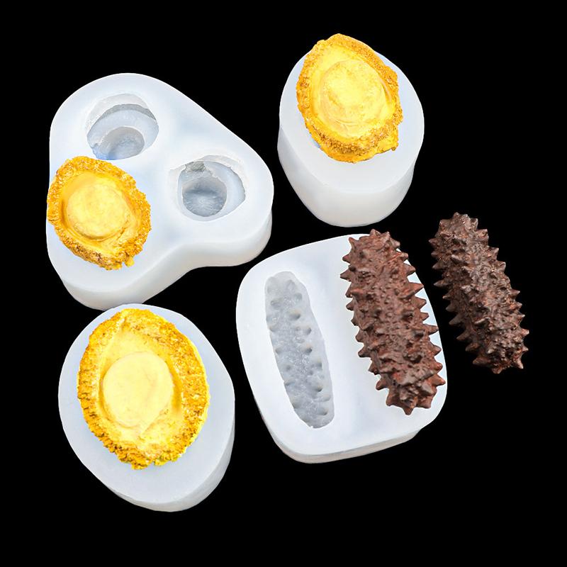 3D Силиконовая форма для мастики Абалон/Морской огурец, Форма для желе, шоколада, DIY, Глиняные формы для свечей, Инструмент для украшения торта, Форма для выпечки