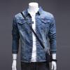 Осенняя джинсовая куртка мужская повседневная куртка с лацканами тонкая джинсовая куртка