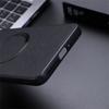 For Xiaomi 15 Case Compatible with MagSafe Litchi Texture PU Leather+TPU Phone Cover
