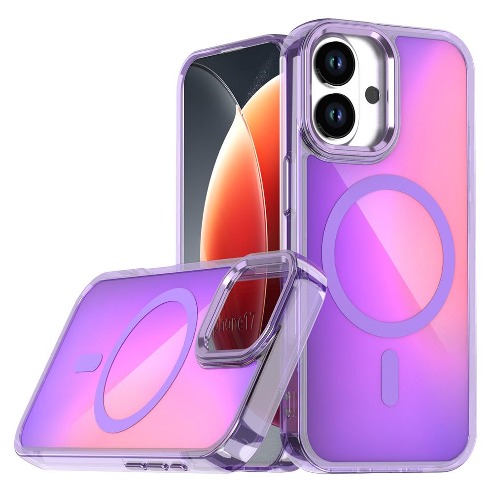 For iPhone 17 Case Compatible with MagSafe Color Changing PC TPU Phone Back Cover