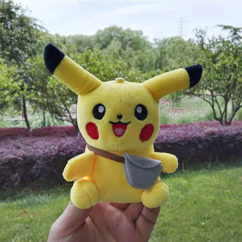 Adorable Pikachu Plush Toy Backpack Keychain Creative Cartoon Doll Gift Accessory