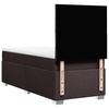 Box Spring Bed with Mattress Dark Brown 90 x 200 cm Fabric