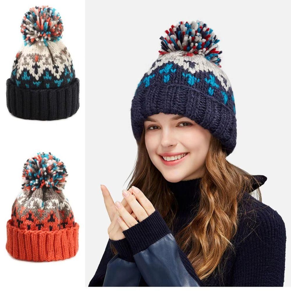 Warm Women Beanie Hats Windproof Cashmere Bonnets Fashion Winter Knitted Hats Female