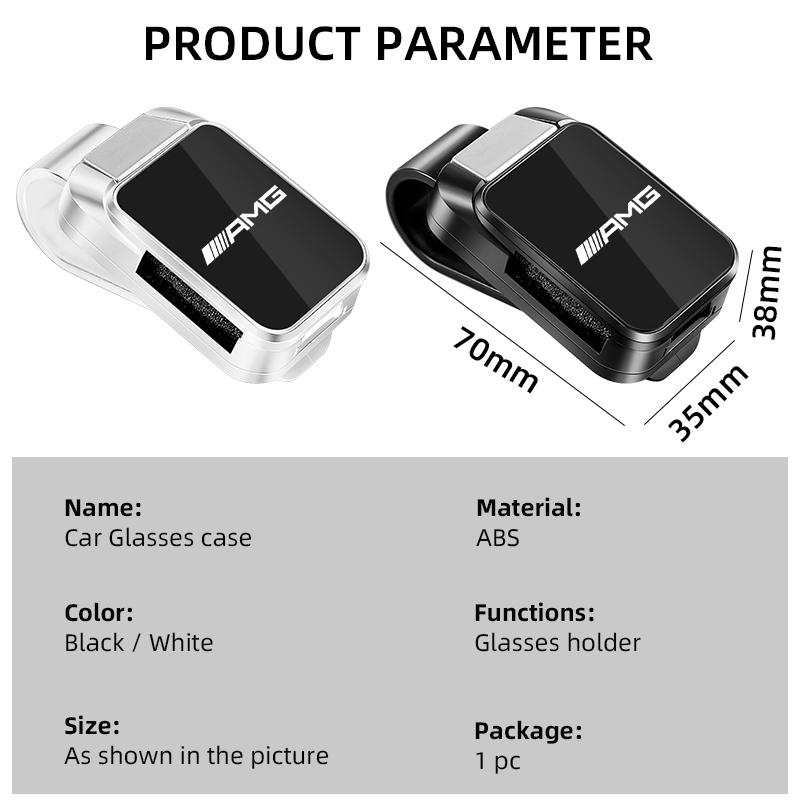NSY2 Car Stickers Car Eyeglass Holder Glasses Storage Clip Sunglasses Holder with Sponge Protection for Mercedes Benz AMG GLE GLS CLA