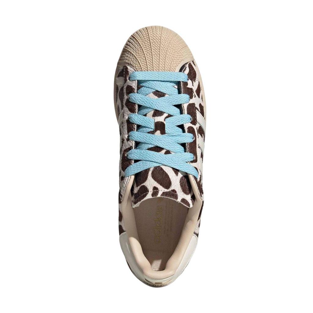 Женские кроссовки adidas Superstar II с принтом под коровью шкуру, кристаллический лен (Женский) Хрустальный Лен/Слоновая кость