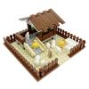MOC Кубики Игрушки Модель Ферма Строительные блоки Крупный рогатый скот Лошадь Повозка Транспорт Огород Цветок Растение Фрукт Поле Дерево Животное